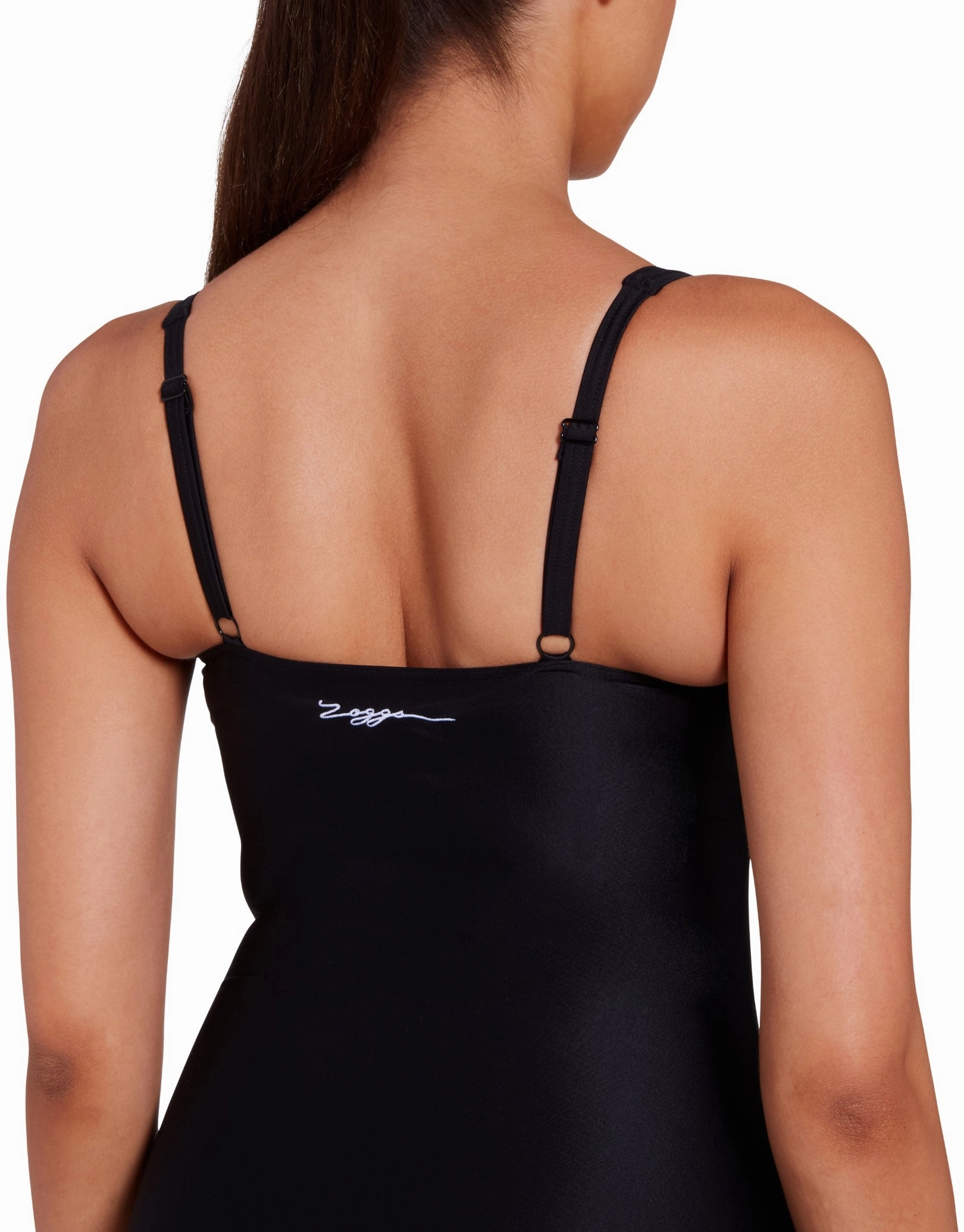 Classique Ruched Front Swimsuit - Black/White