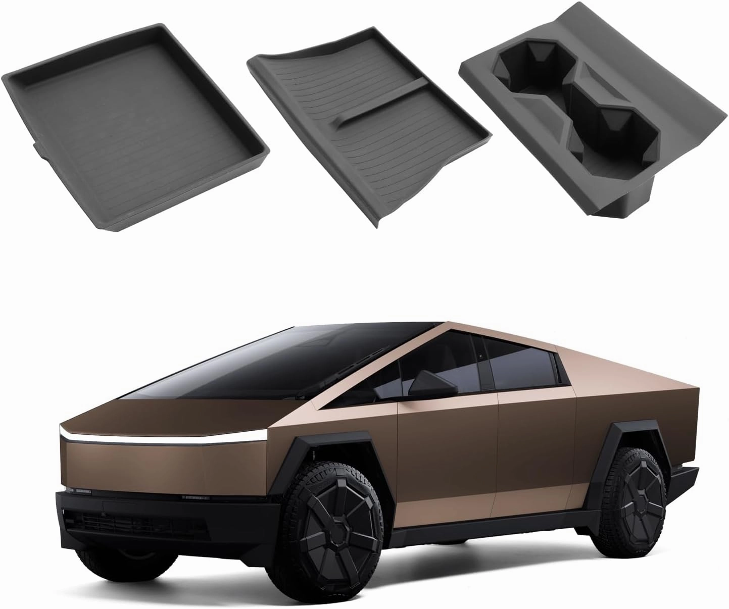 For Tesla Cybertruck Center Console Organizer 2024 2025  Trending Savings Now