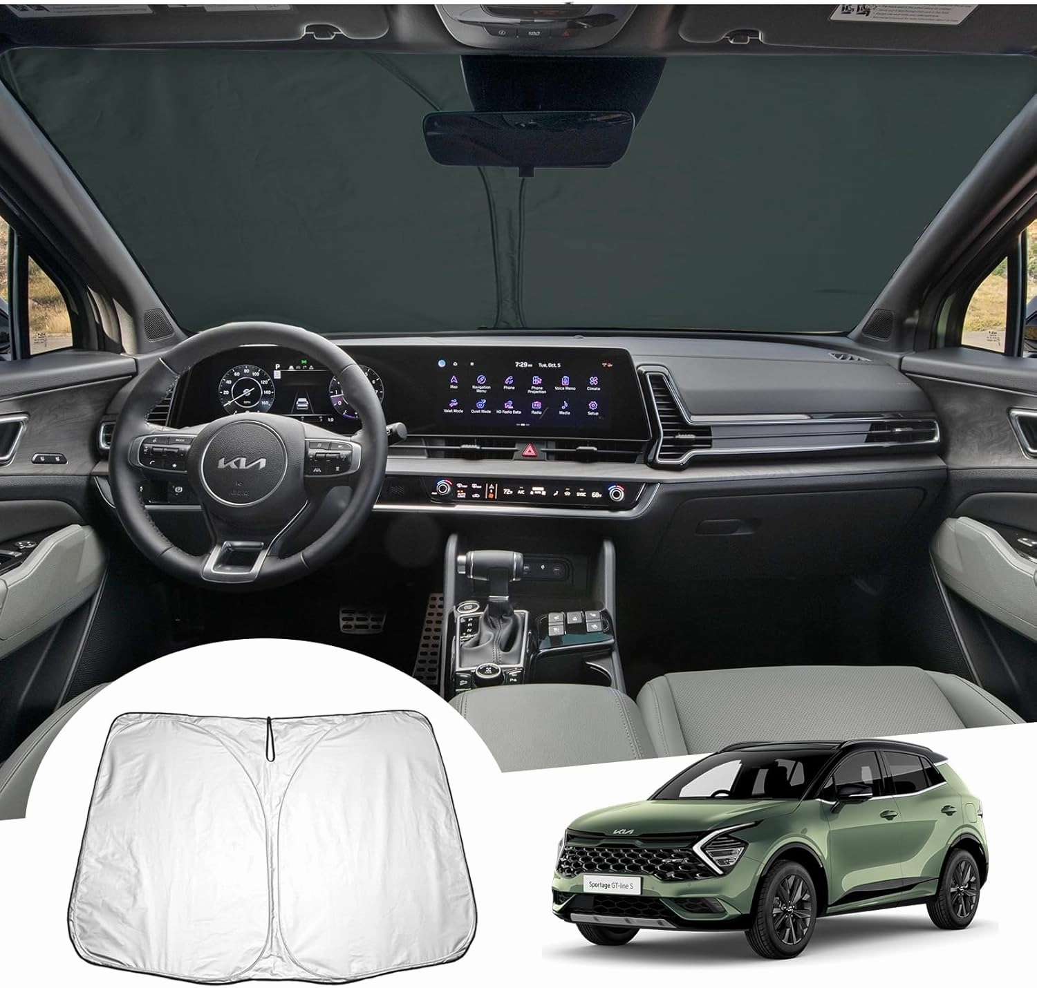 Grab Your Deal Today For Kia Sportage Nq5 Ql Front Windshield Sunshade 2016-2025 