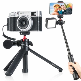 Todays Best Deal Ulanzi Mt-16 Camera Tripod Stand Holder, Mini Tabletop Tripod Selfie Stick With Cold Shoe Travel Tripod