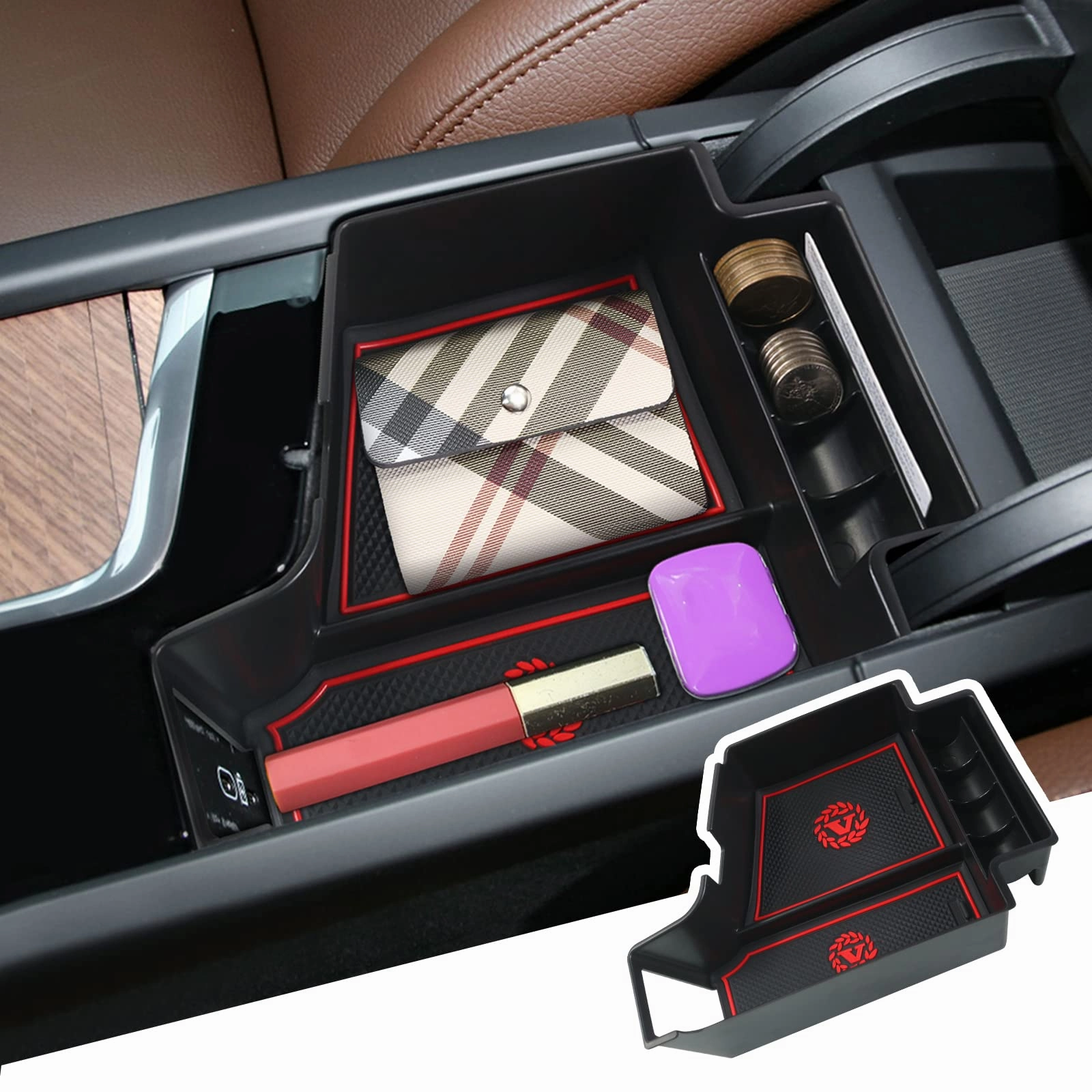 For Volvo Xc60 Xc90 S90 V90 Center Armrest Storage Tray 2023  Limited Stock Offer Steal Todays Offer
