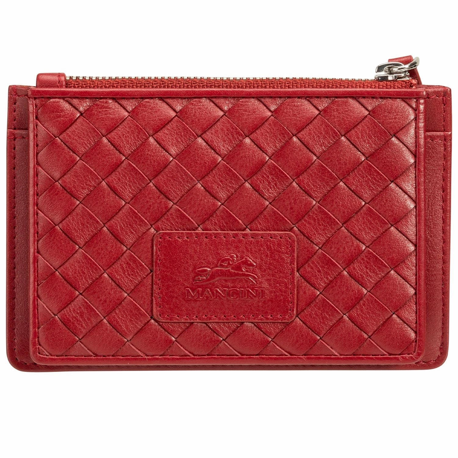 RFID Travel Pouch Hidden Pouch Mancini Basket Weave Rfid Secure Card Case And Coin Pocket