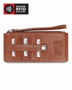 Mancini Casablanca Collection Ladies  Wristlet (Rfid Secure) RFID Card Protector
