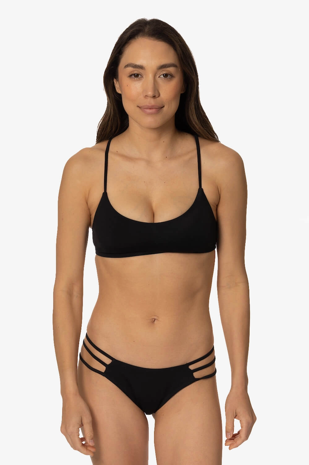 Cloud Break Bikini Bottom - Black all types of swimwear, full coverage swimwear for all ages