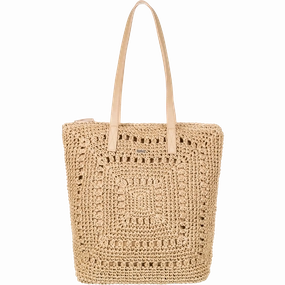 Coco Cool Straw Tote Bag Travel Duffel