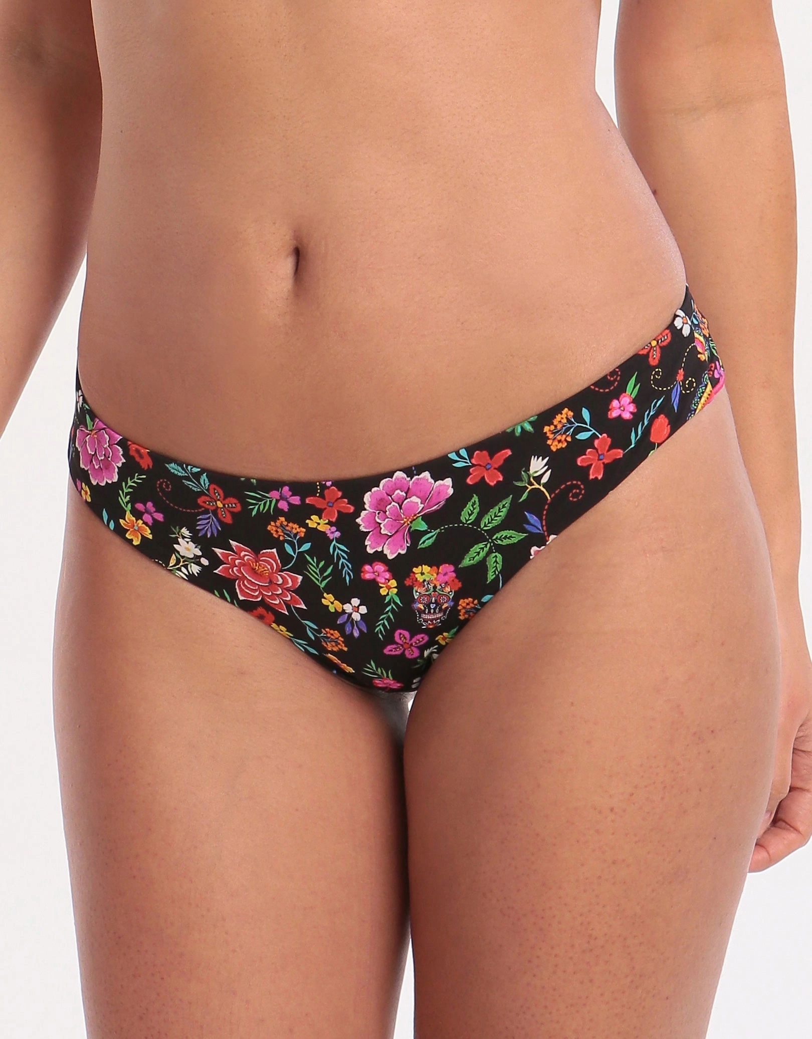 Cocobella Tupa Hipster Bikini Bottom -  Black swim shorts for women, stretch fit swim bottoms