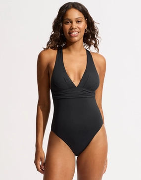 Collective Cross Back Swimsuit - Black pool-ready swimwear for women, trendy swimwear collection