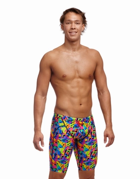 Colour Funk Swim Training Jammers - Multi casual mens swimwear, affordable swimwear for men