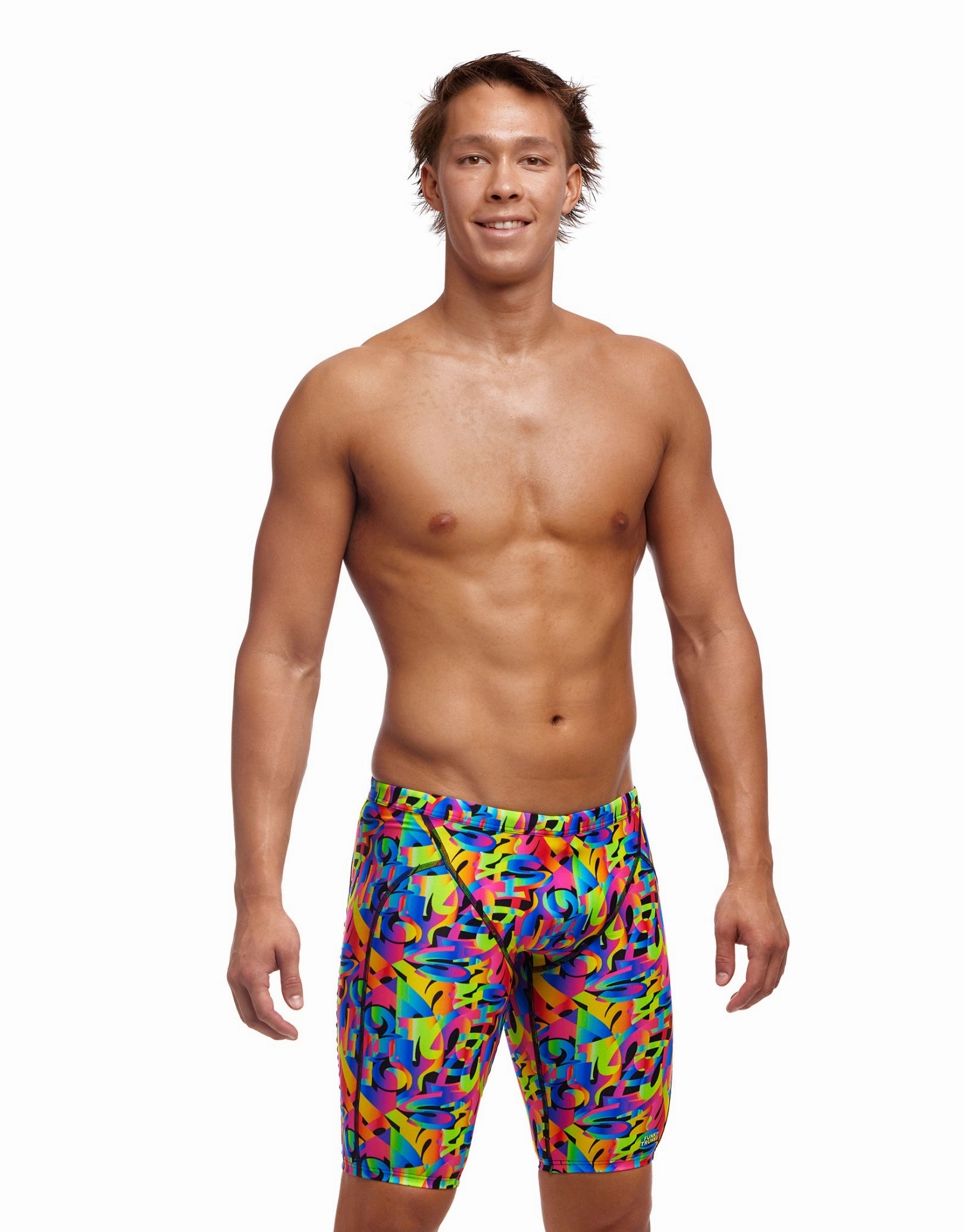 Colour Funk Swim Training Jammers - Multi casual mens swimwear, affordable swimwear for men