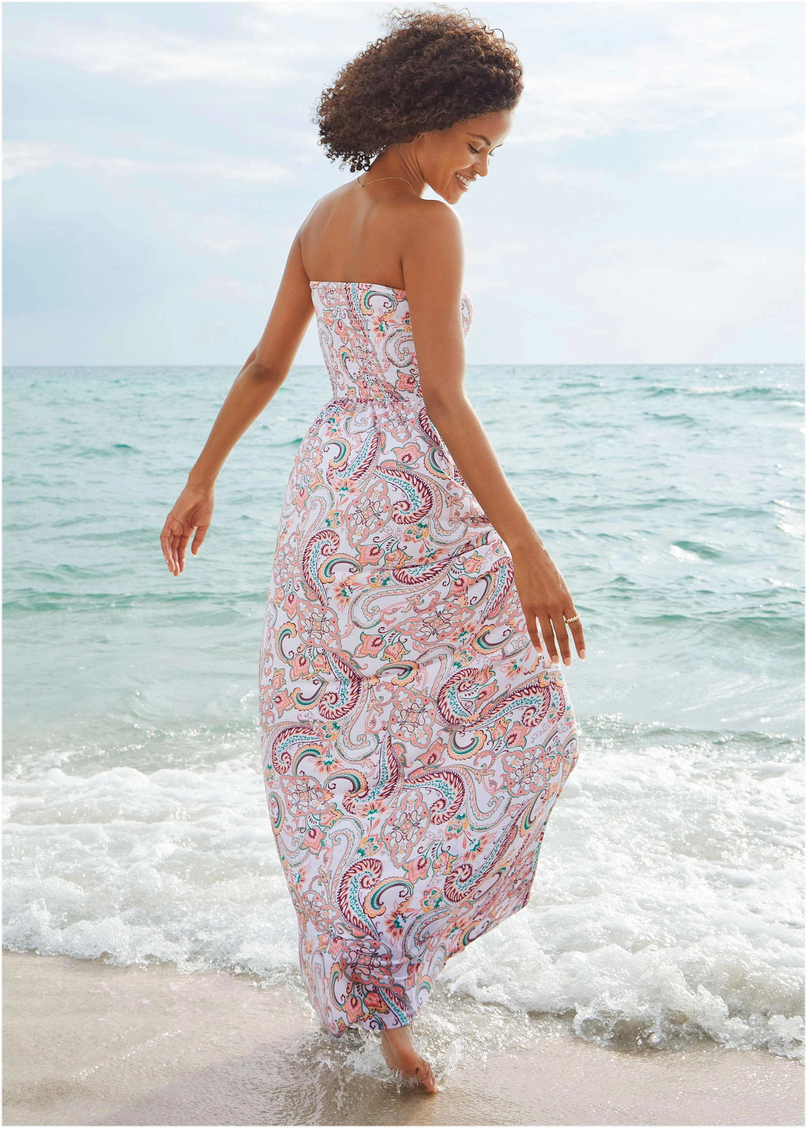 Convertible Maxi Dress - Lavender Paisley Swirl