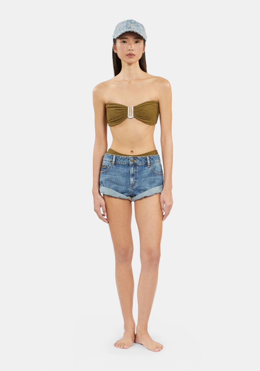 CORALIE Kaki TWO-PIECE TOP