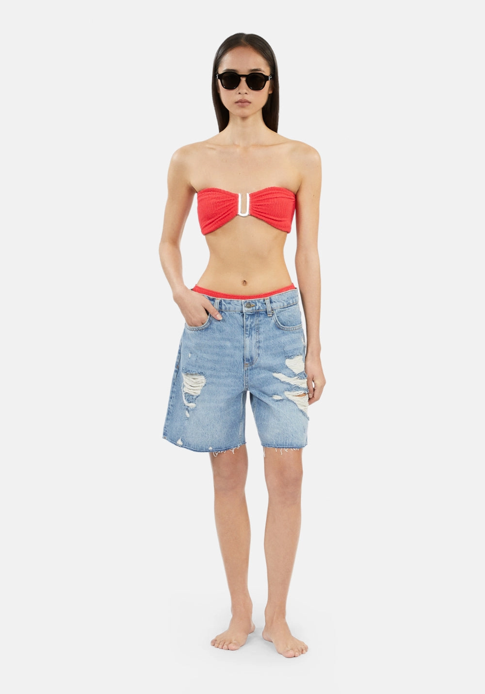 CORALIE Red TWO-PIECE TOP