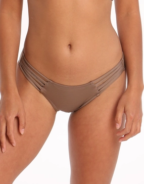 Core Lennox Multi Strap Bikini Bottom - Cubano swim shorts for women, stretch fit swim bottoms