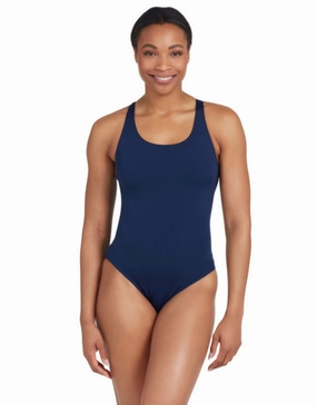 Cottesloe Powerback Swimsuit - Navy minimalistic swimsuits women, sleek swimwear styles
