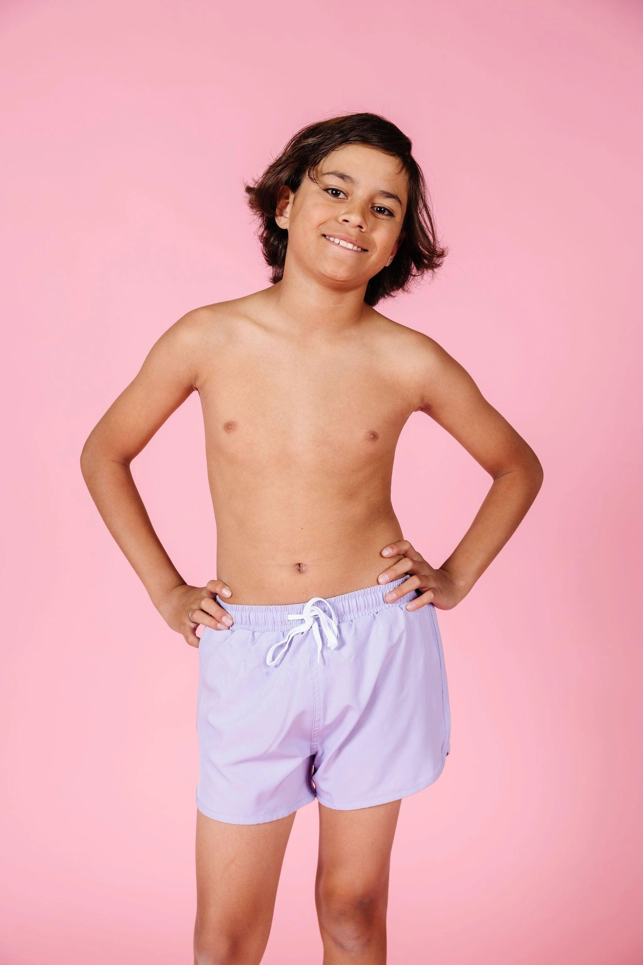 Cotton Purple | Youth Retro Shorties boys summer swimwear, boys rash guard swim sets