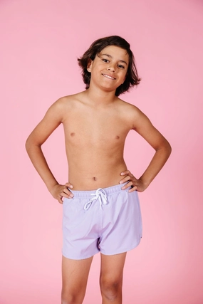 Cotton Purple | Youth Retro Shorties boys summer swimwear, boys rash guard swim sets