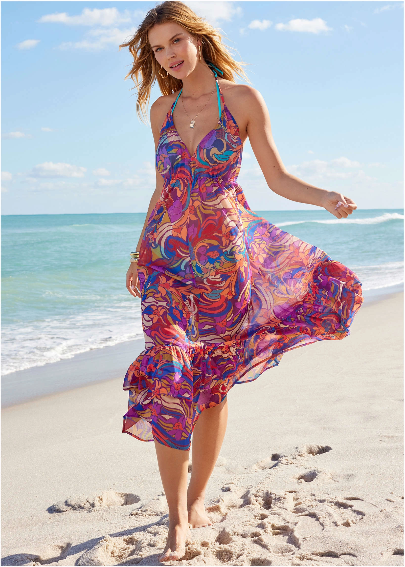 Cover Up Dress - Floral Paisleys