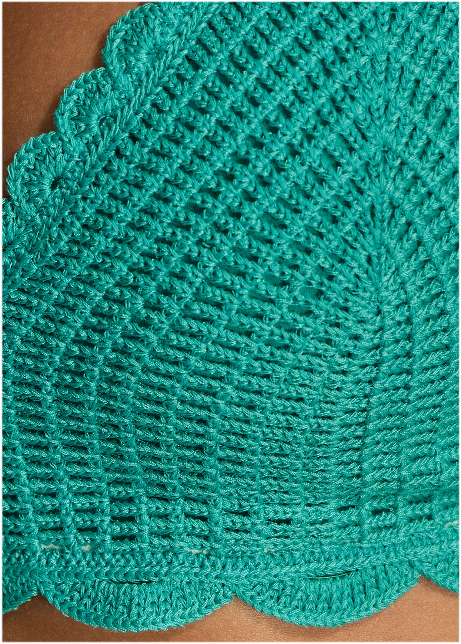 Crochet Anguilla Halter Top - Tropical Green