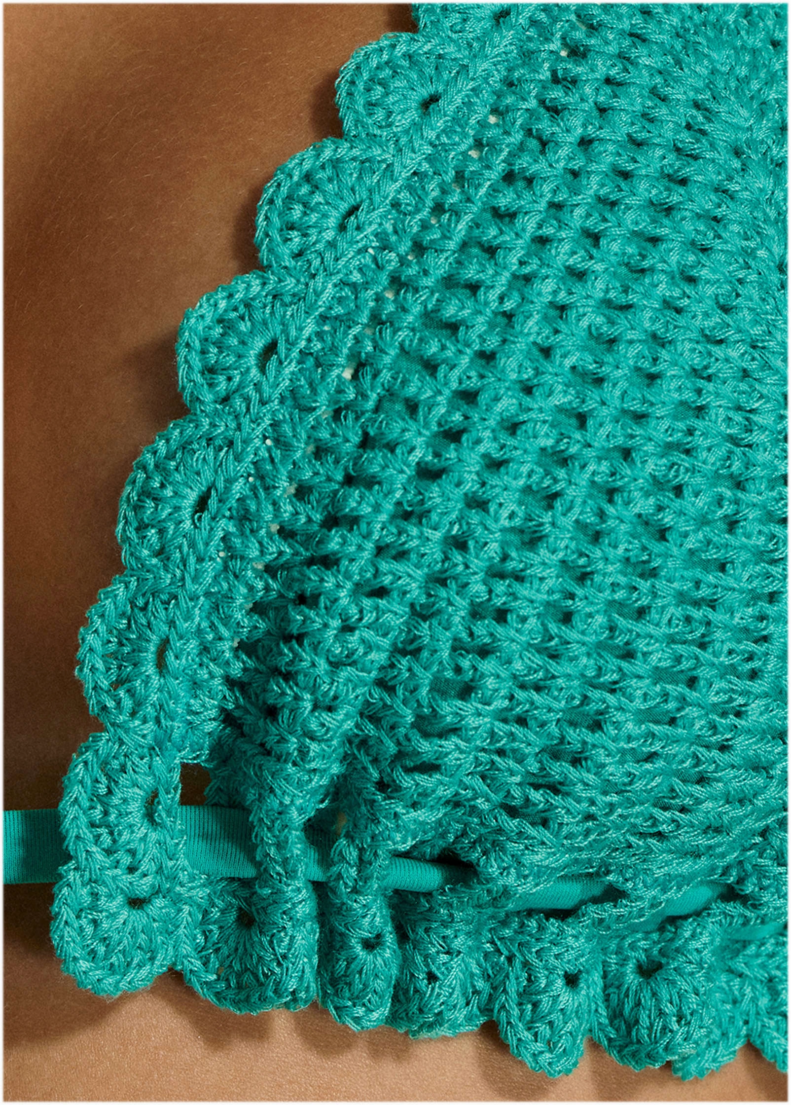 Crochet Bahamas Triangle Top - Tropical Green