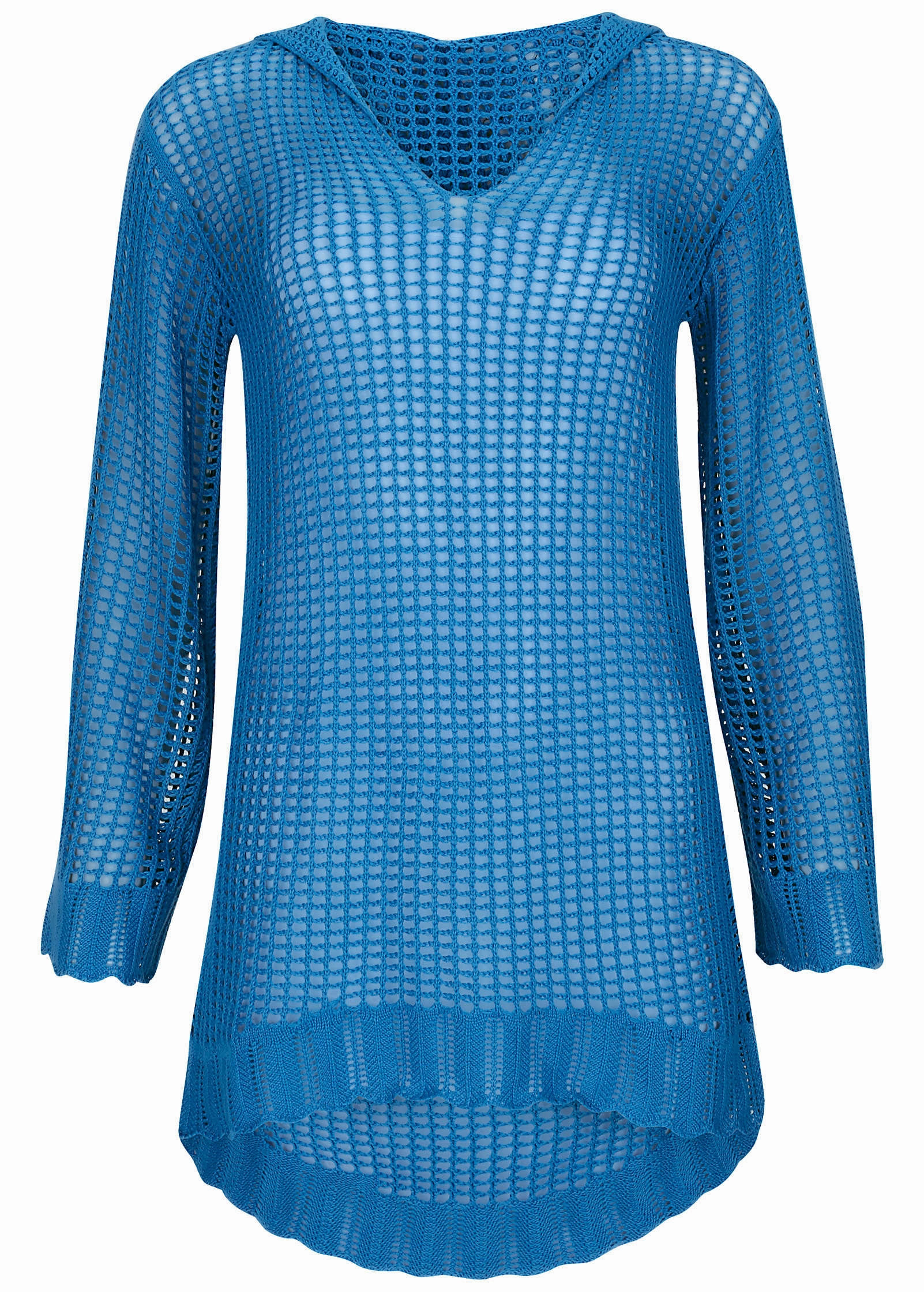 Crochet Cover-Up Dress - Azure Blue