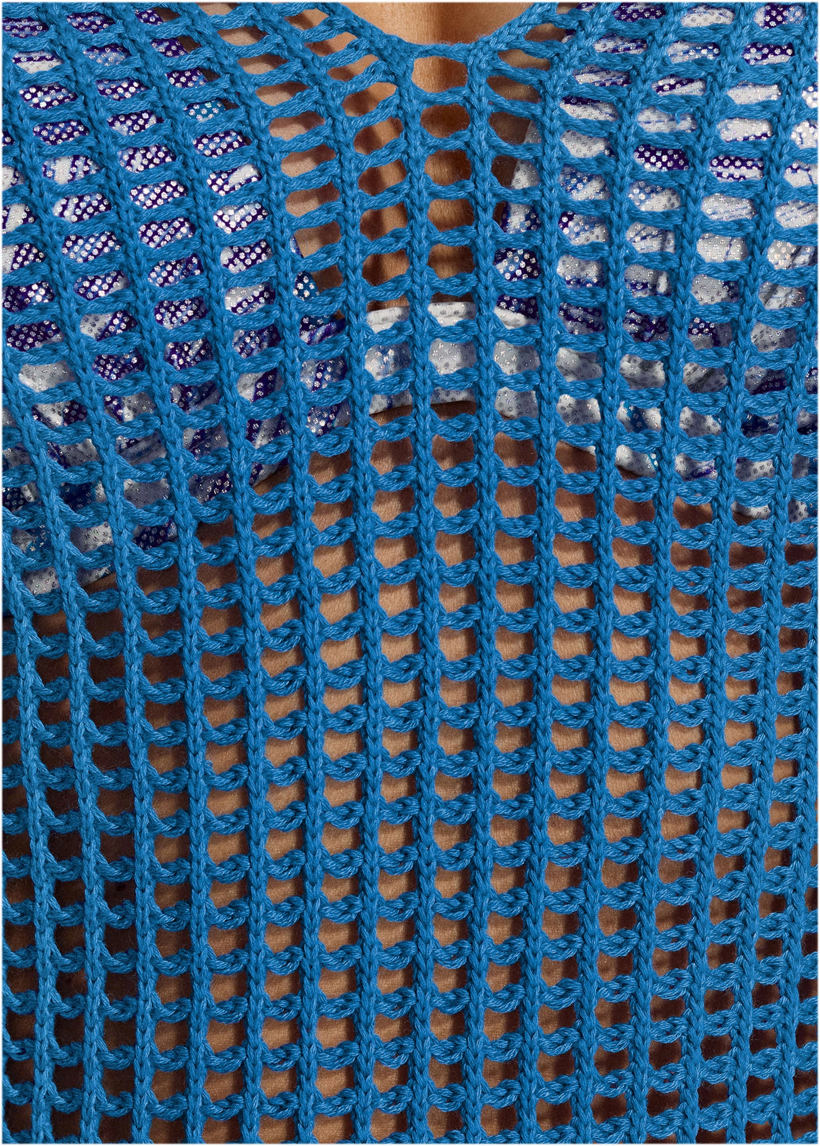 Crochet Cover-Up Dress - Azure Blue