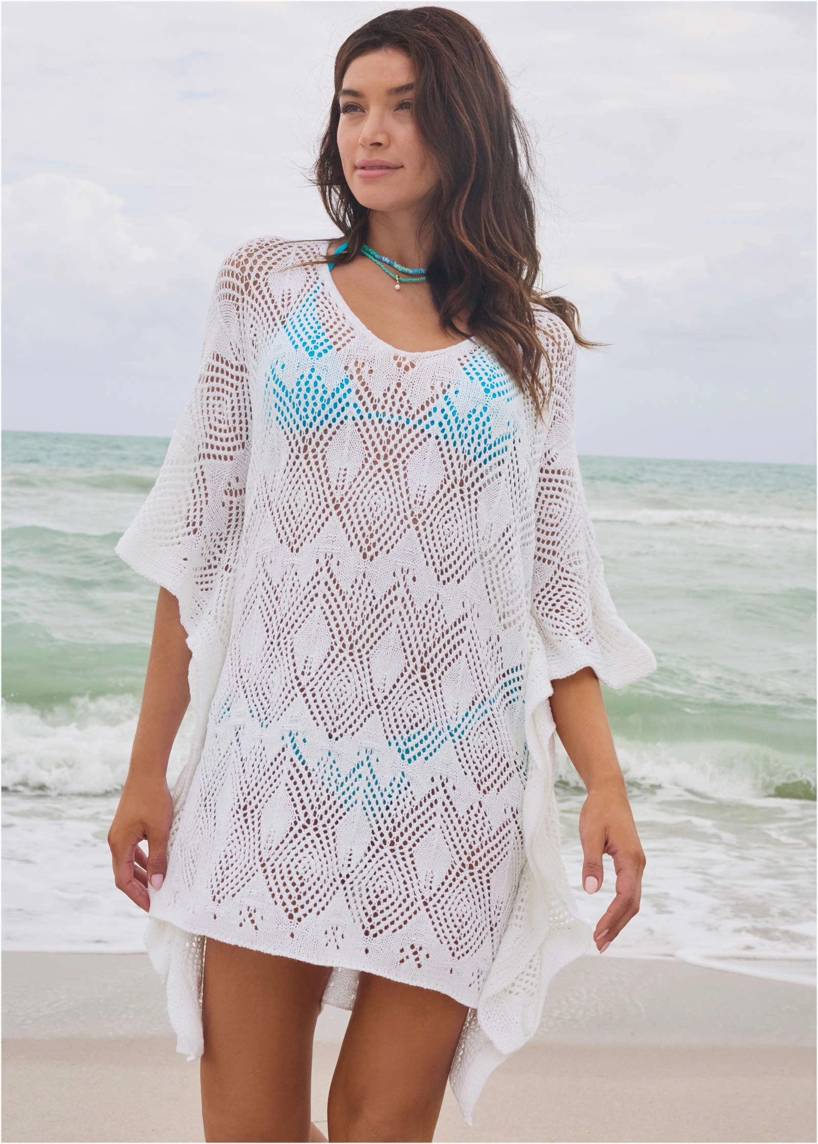 Crochet Cover-Up Tunic - White