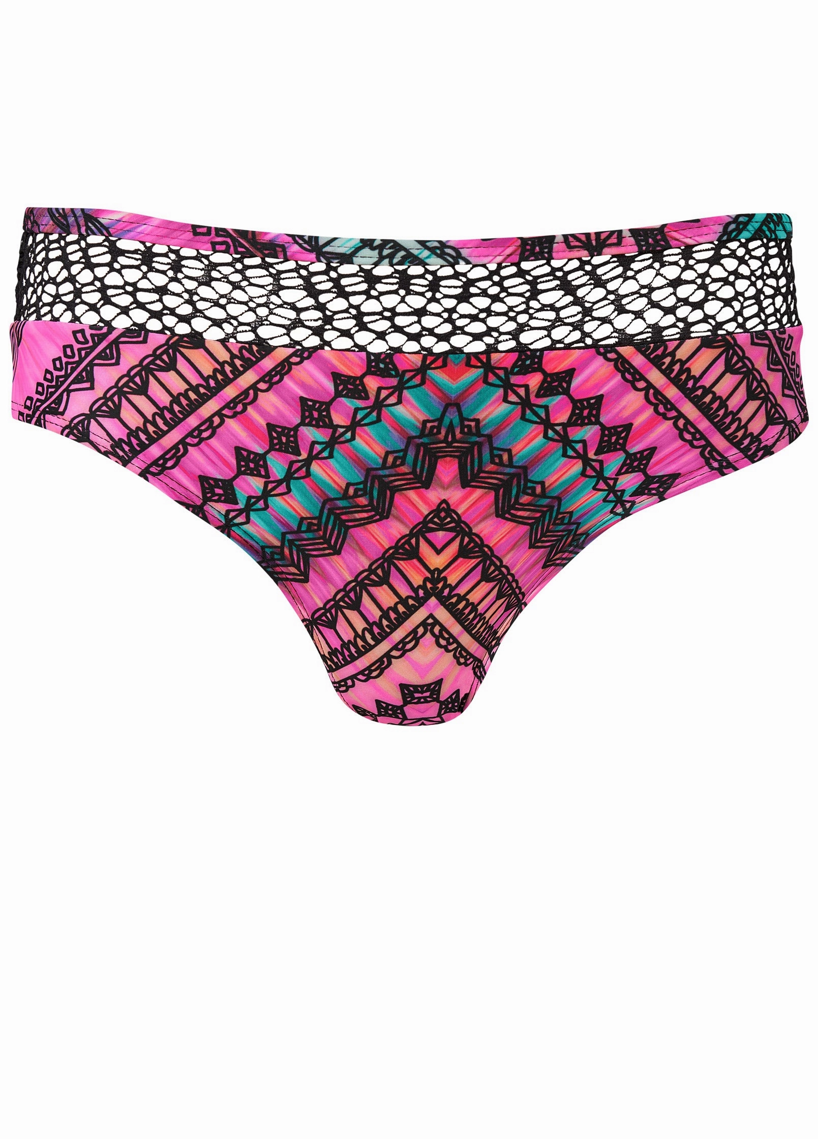 Crochet Mid-Rise Bottom - Geometric Brights
