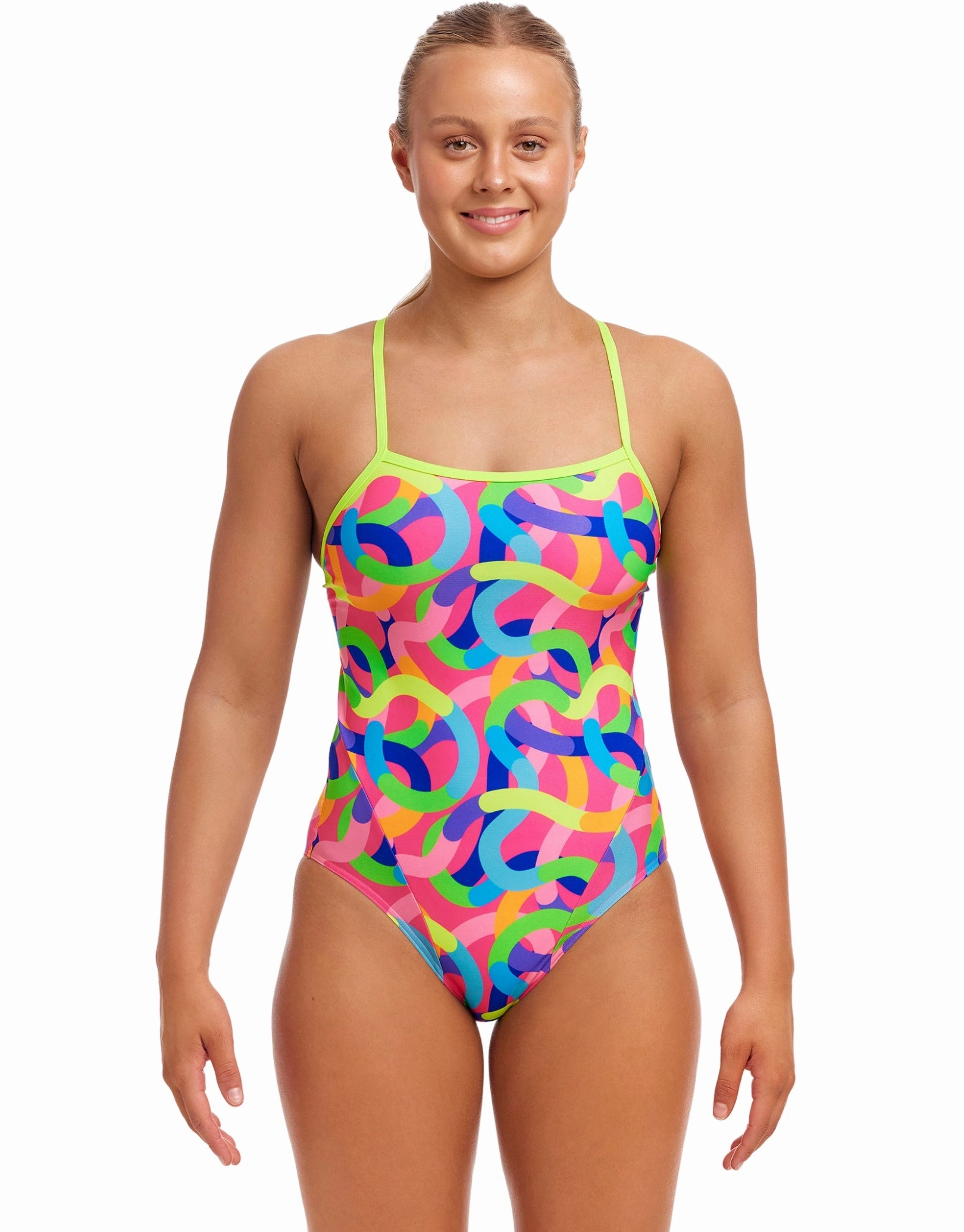 Curly Wurly Single Strap Swimsuit - Multi minimalistic swimsuits women, sleek swimwear styles