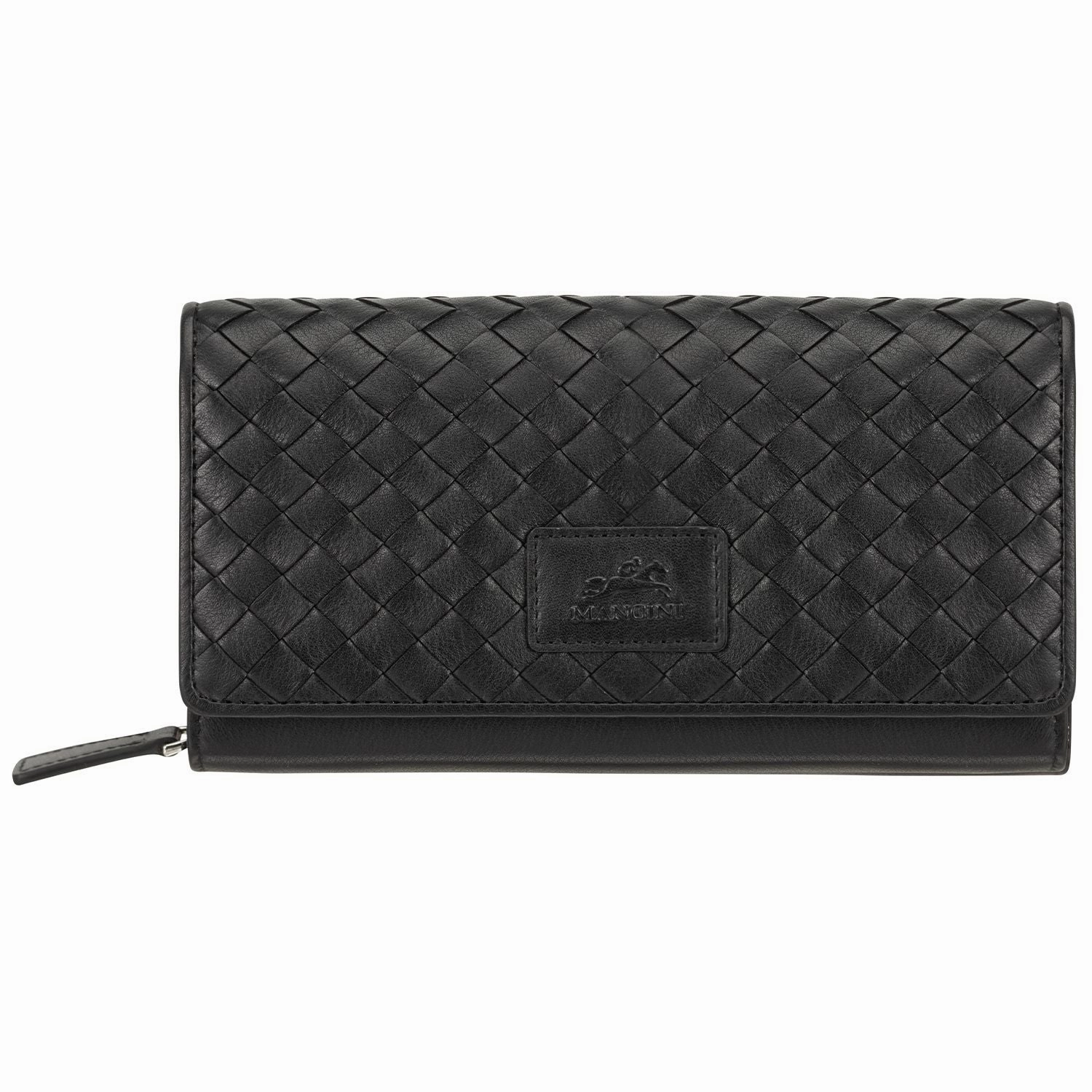Travel Security Backpack Mancini Basket Weave Rfid Secure Clutch Wallet