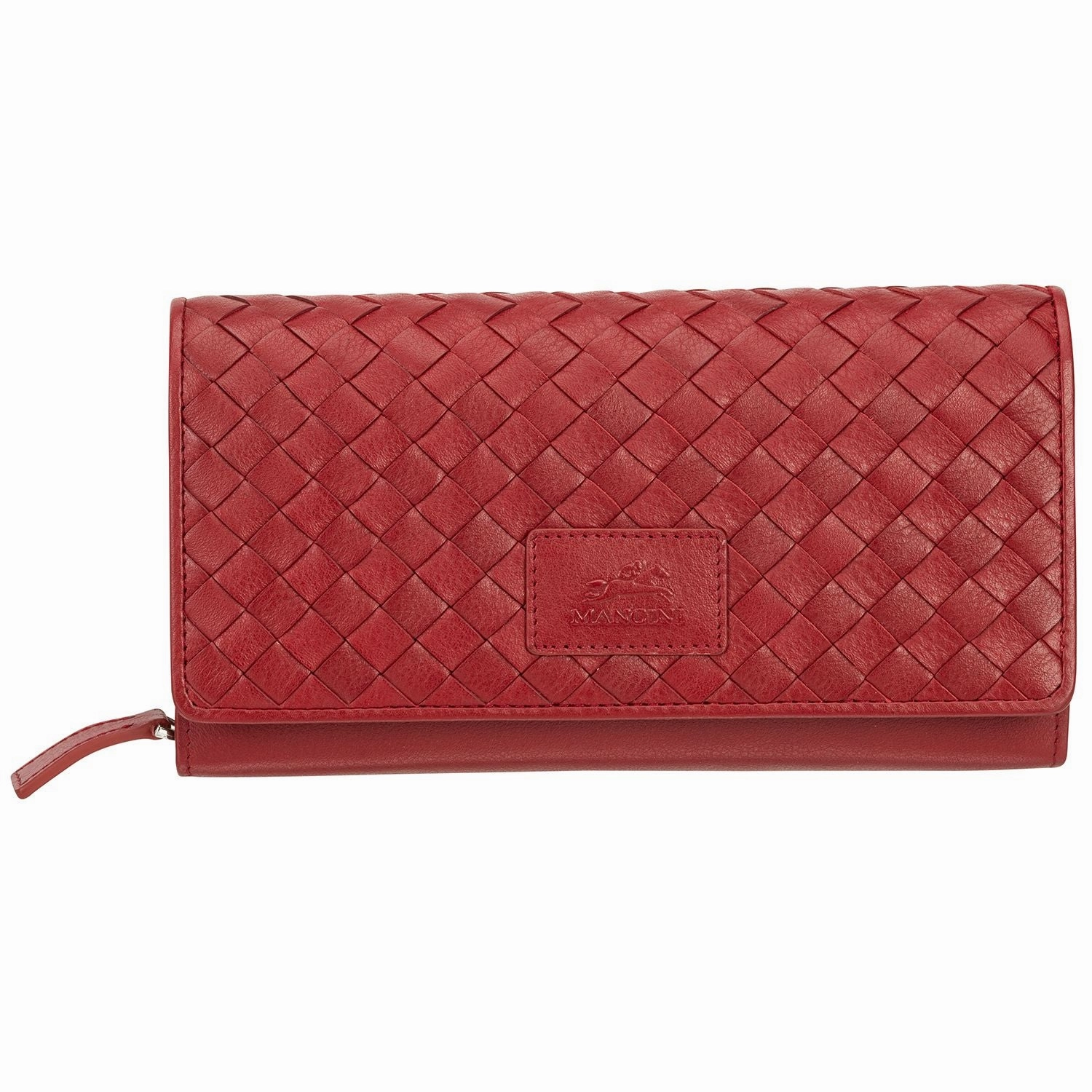 Mancini Basket Weave Rfid Secure Clutch Wallet Travel Security Belt