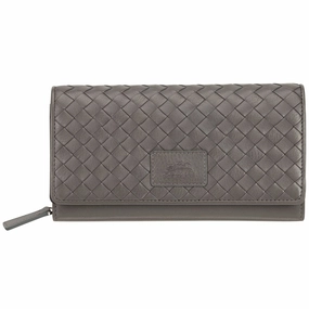 Mancini Basket Weave Rfid Secure Clutch Wallet Travel Neck Pouch Travel Safe Pouch