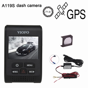 Flash Deal Alert Original Viofo A119S Upgraded V2 2.0" Super Capacitor Novatek 96660 Hd 1080P Gps Car Dashcam Camera Dvr Cpl Hardwire Cable