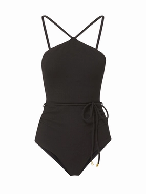 Daphne One Piece Black Texture fashionable beach swimwear, modern womens bikinis