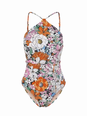 Daphne One Piece Tropical Garden fashionable beach swimwear, modern womens bikinis