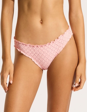 Daydreamer Hipster Bikini Pant - Dusty Pink adjustable swim bottoms women, flattering bikini bottoms
