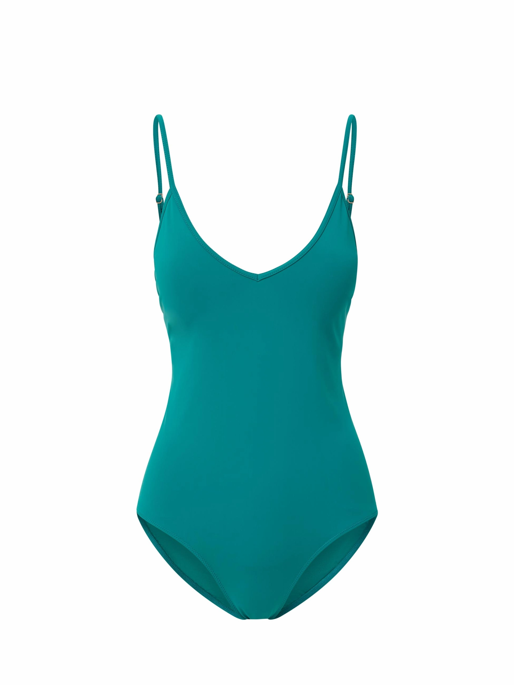 Deb One Piece Petrol high waist swimwear women, swimsuit for women beachwear