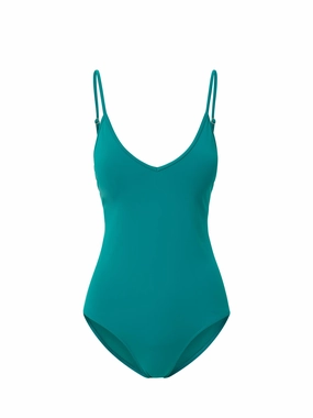Deb One Piece Petrol high waist swimwear women, swimsuit for women beachwear