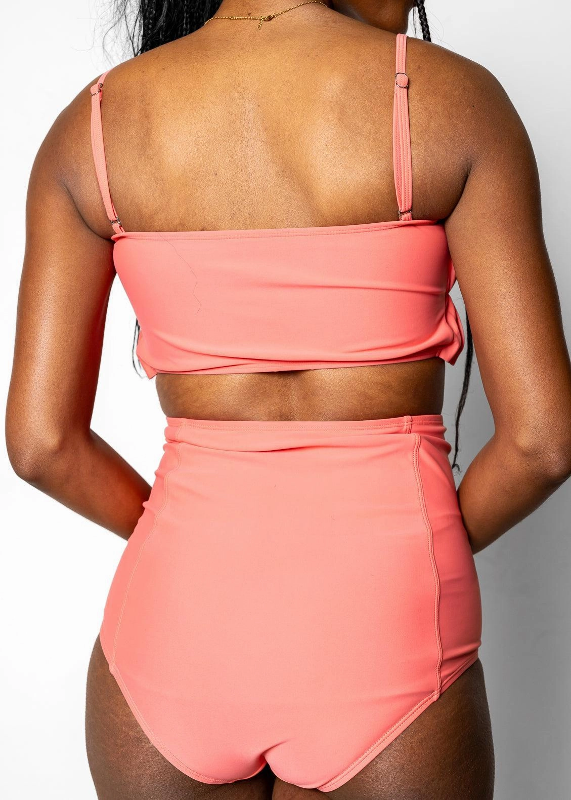 Deep Coral | Extended High-Waisted Bottoms