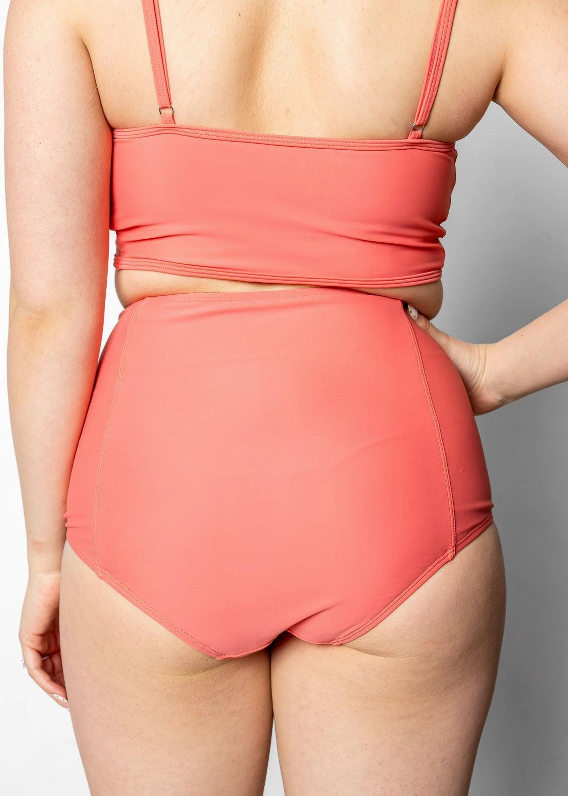 Deep Coral | High-Waisted Bottoms