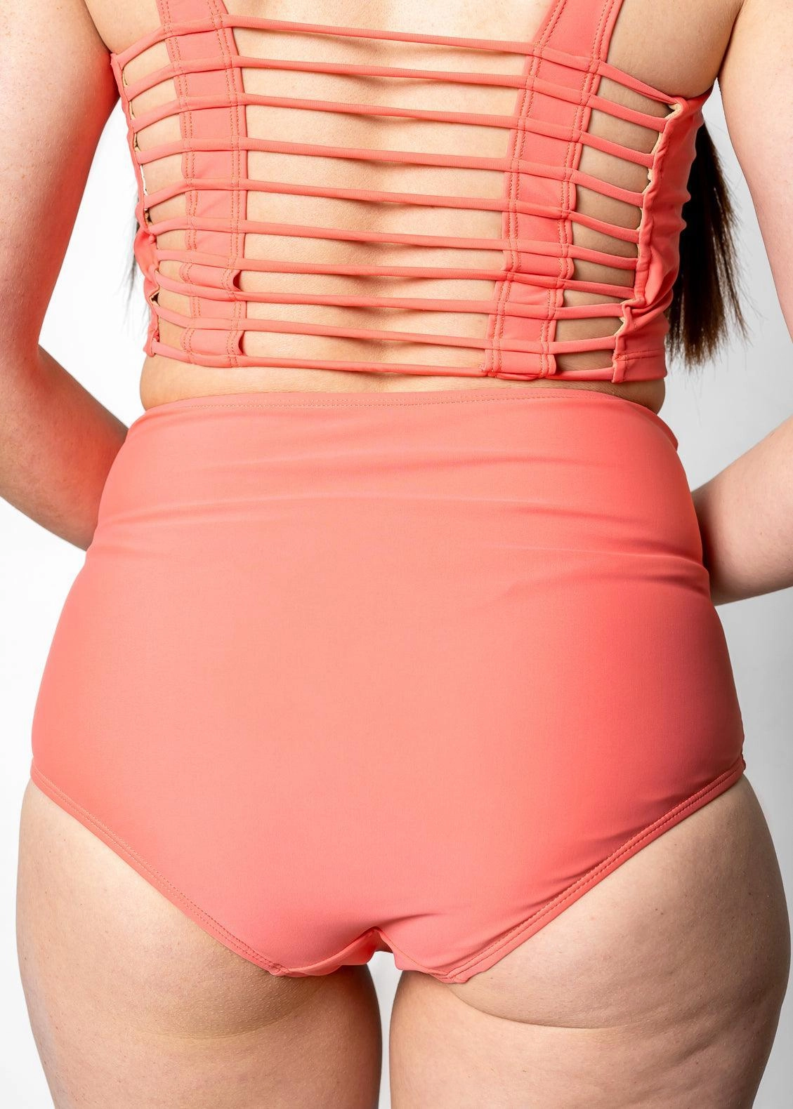 Deep Coral | Ruched Bottoms 2.0