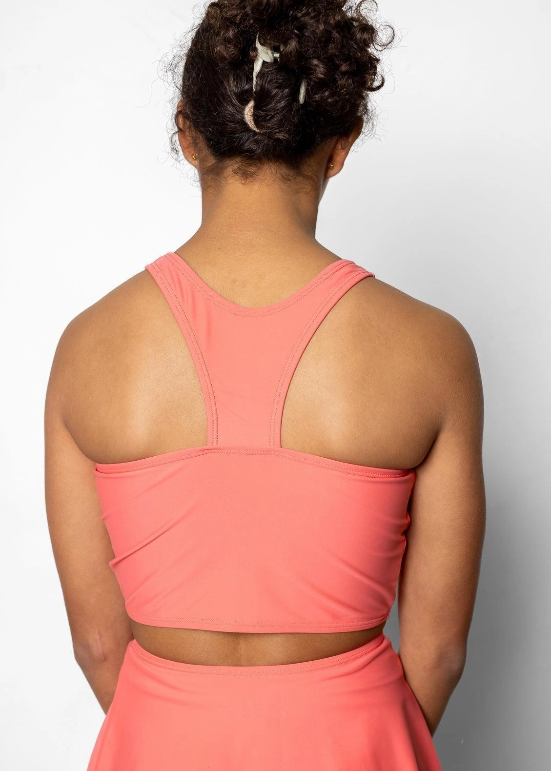 Deep Coral | Youth Racer Back Top
