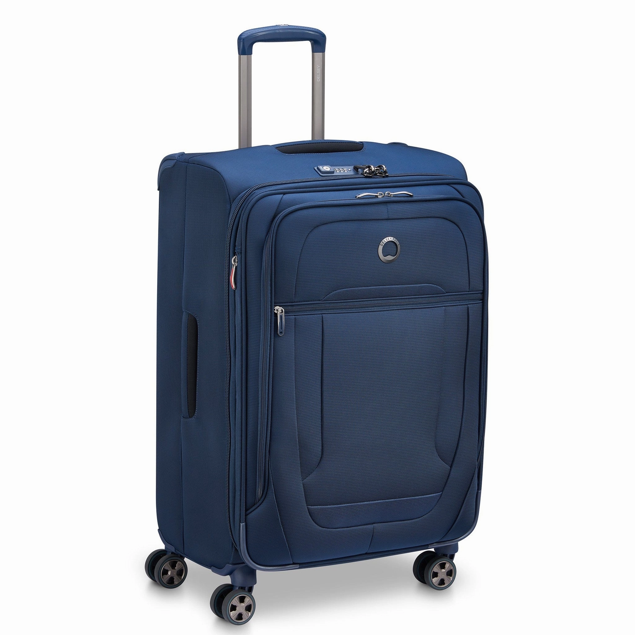 Delsey Helium Dlx 25" Expandable Spinner Upright Travel Safety Bag