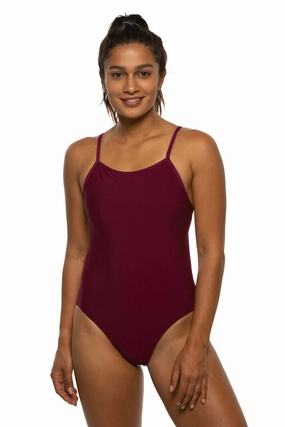 Devon One Piece Swimsuit - Cabernet inclusive swimwear styles, all season swimwear options