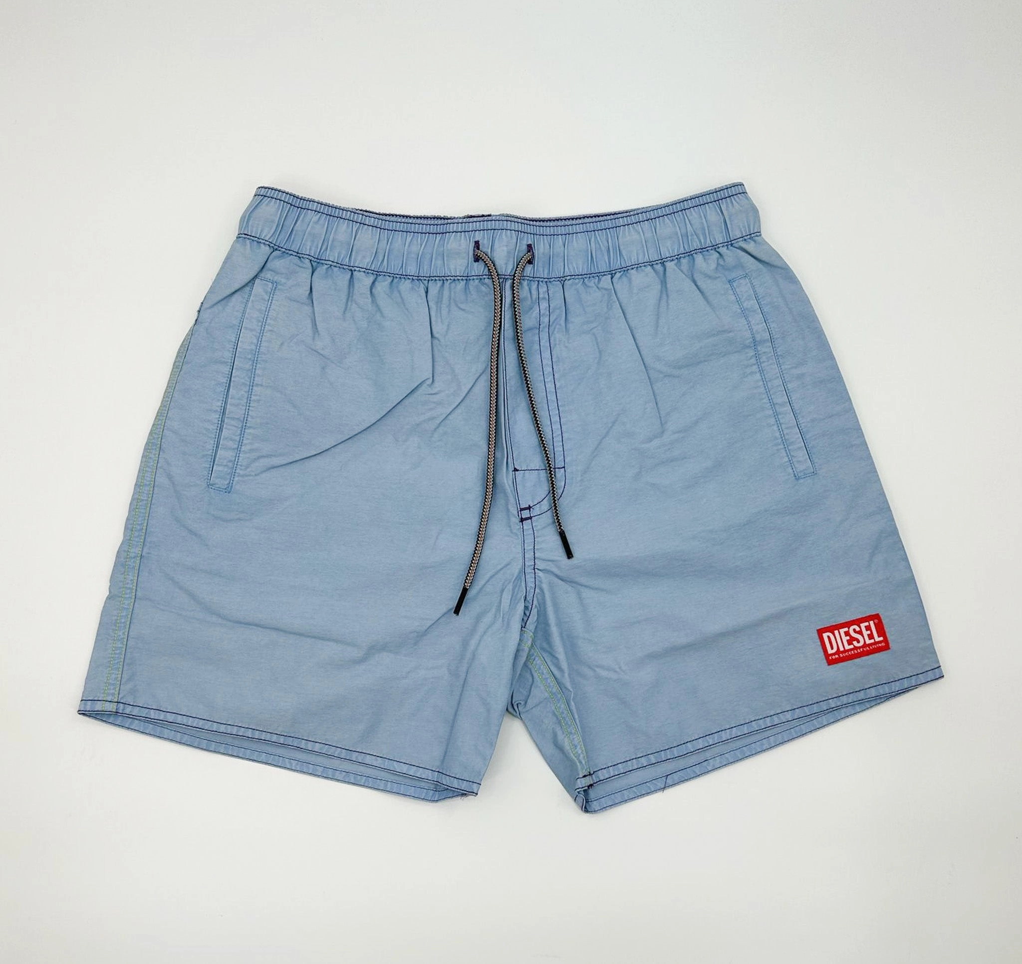Diesel Light Blue Waykeeki Swim Shorts Bathing Suit mens beach swimwear, quick dry mens swimsuits