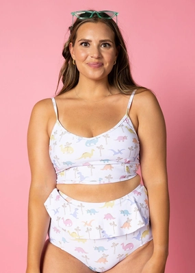 Dinos | Peplum Bottoms elastic waistband swim bottoms, mix-and-match bikini bottoms