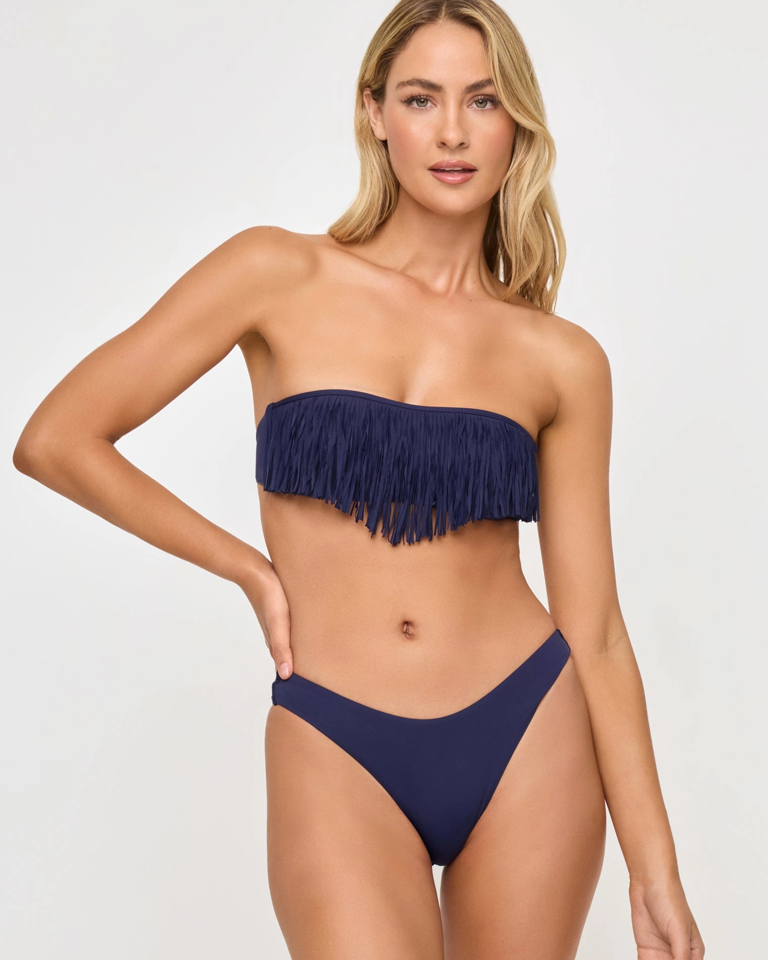 Dixie Bikini Top - Midnight Blue modern swimwear for women, flattering swimsuits for all body types