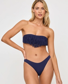Dixie Bikini Top - Midnight Blue modern swimwear for women, flattering swimsuits for all body types