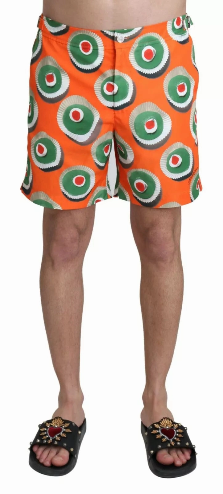 Dolce & Gabbana Cupcake Beachwear Shorts Men's Swimwear mens full coverage swimwear, stylish mens swim trunks
