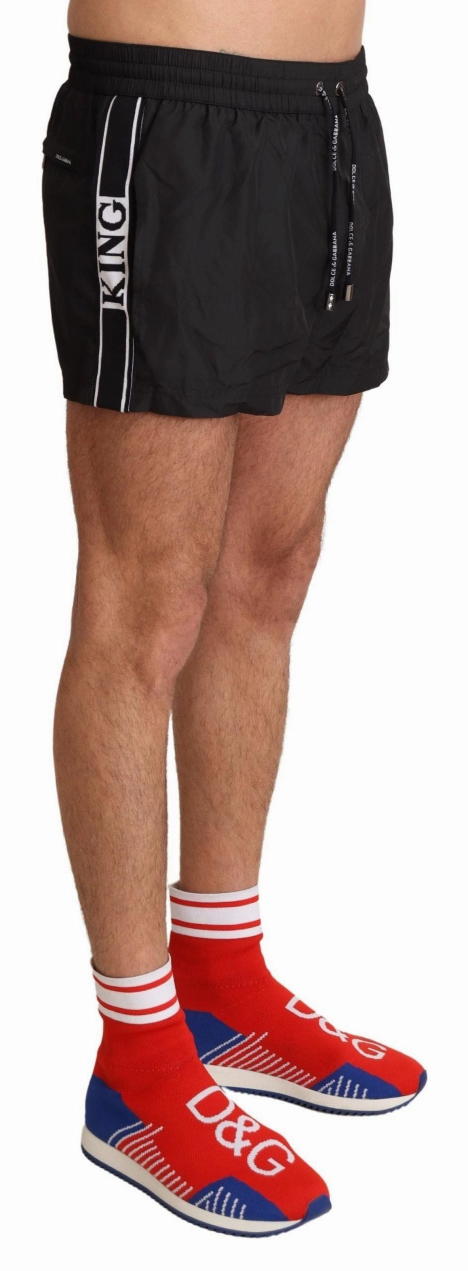 Dolce & Gabbana Elegant KING Motive Swim Men's Trunks