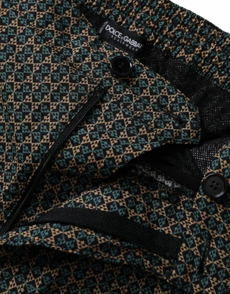 Dolce & Gabbana Patterned Beachwear Swim Shorts Men's Swimwear